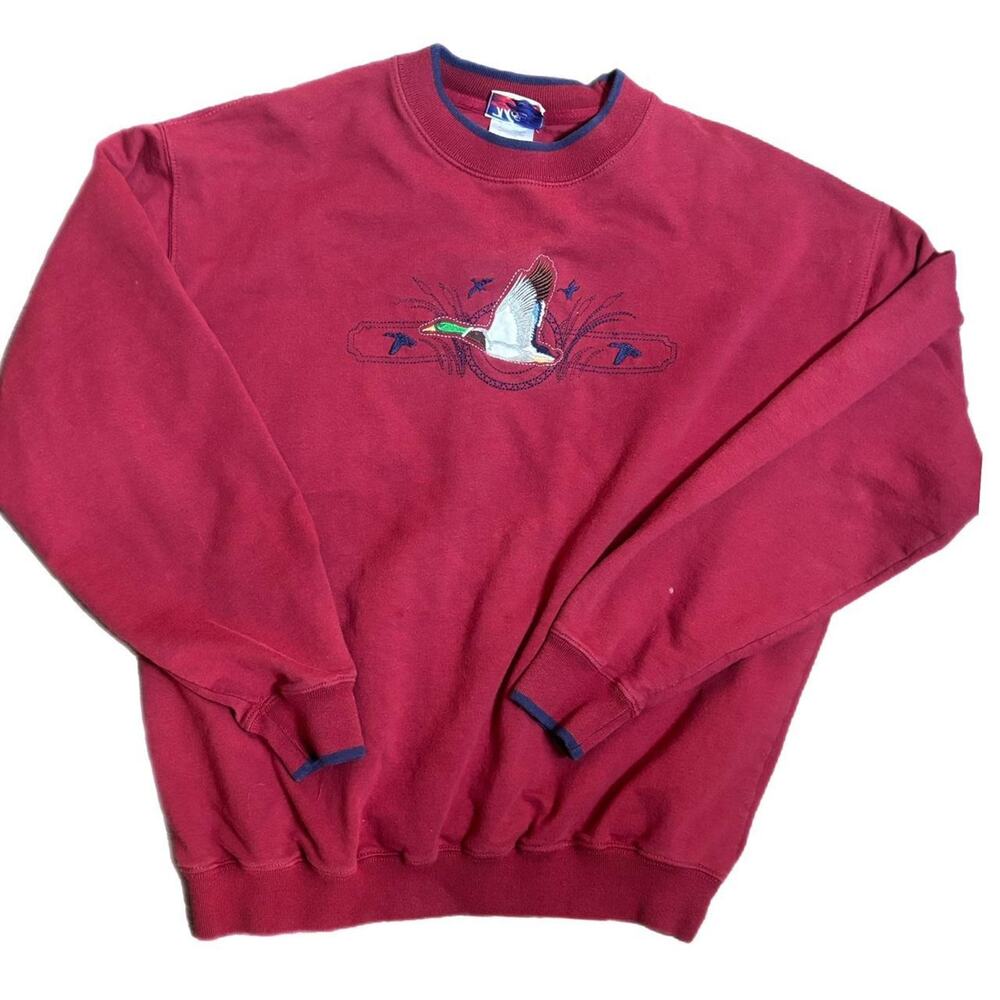 90sM&C Sports red duck hunting crewneck (large)